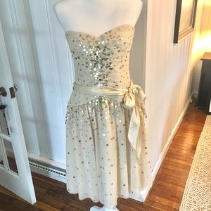 BCBG Strapless Sequin Cocktail Holiday Dress - 12